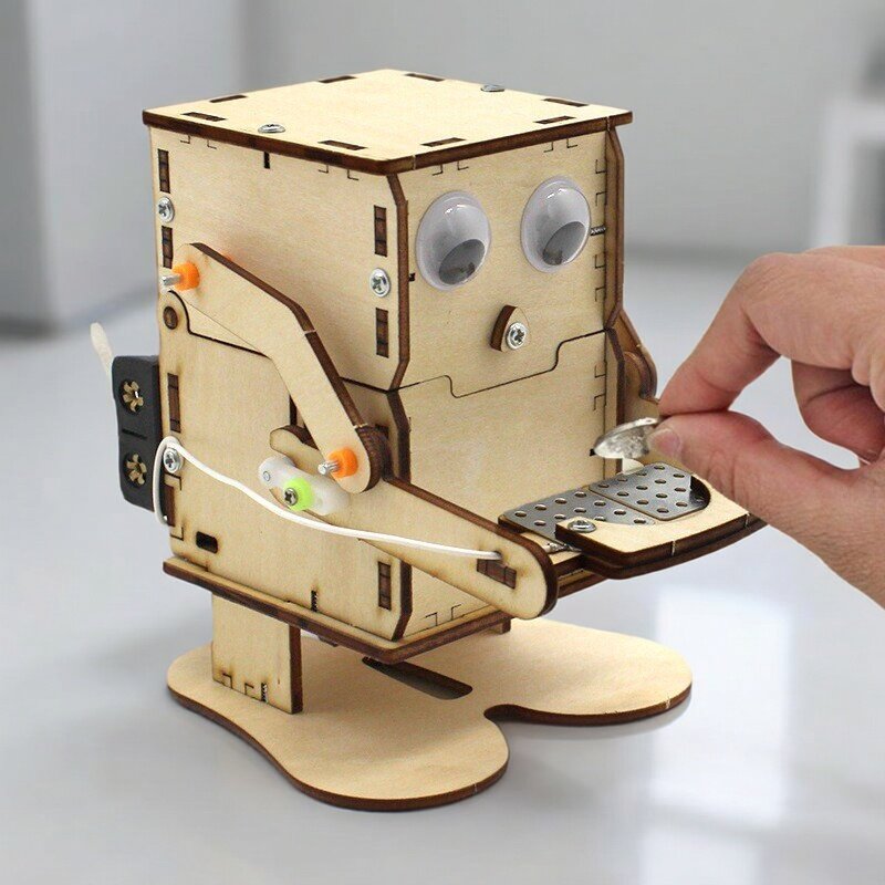 Деревянный сборный робот-монет – обзор и цена Science Project Kit