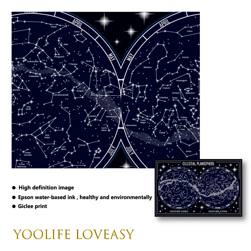 Небесный Планасфера Карта Холс – обзор и цена Star Map Poster